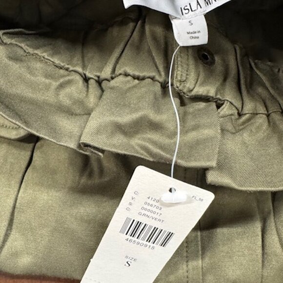 NWT Anthropologie Belted Utility Mini Skirt (Olive Green) by ISLA MAUDE - Picture 6 of 7